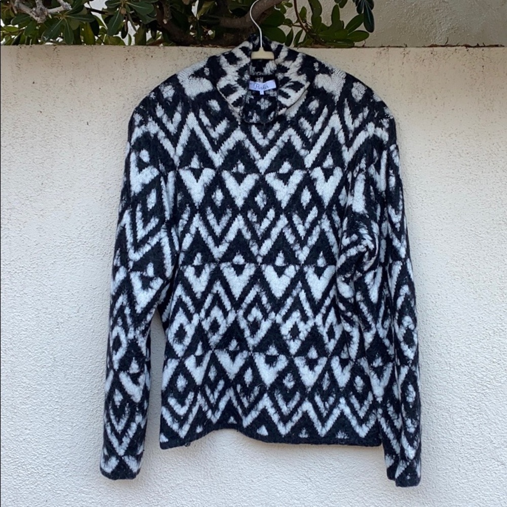 Parker Geometric Cowl-neck Sweater